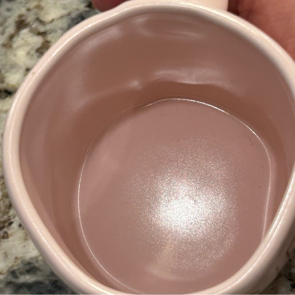 Newly Wed Rae Dunn Pink Mug Artisan Collection 16 OZ Coffee Cup Gold Lettering - Picture 4 of 6